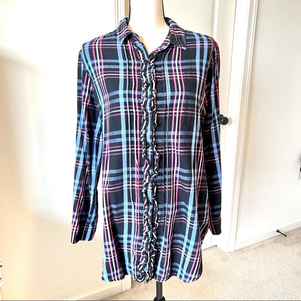 BETSEY JOHNSON Cotton Flannel Pajama Nightgown—SZ. Medium